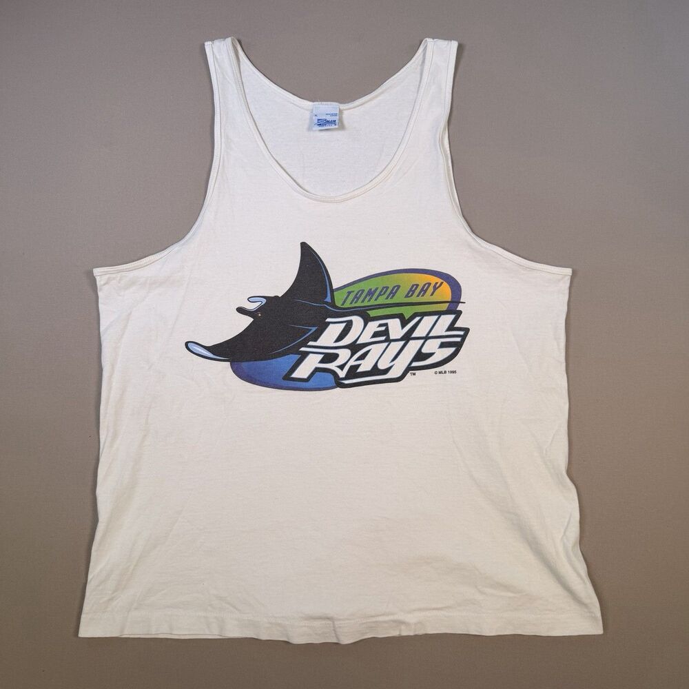 VTG ‘95 Tampa Bay Devil Rays MLB Tank Top XL Single Stitch Salem Tag Made In USA